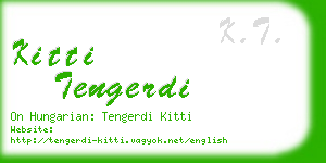 kitti tengerdi business card